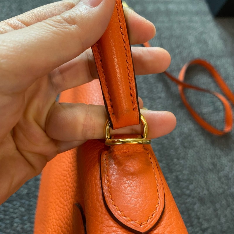 Hermes 橙色金扣Kelly32-24
