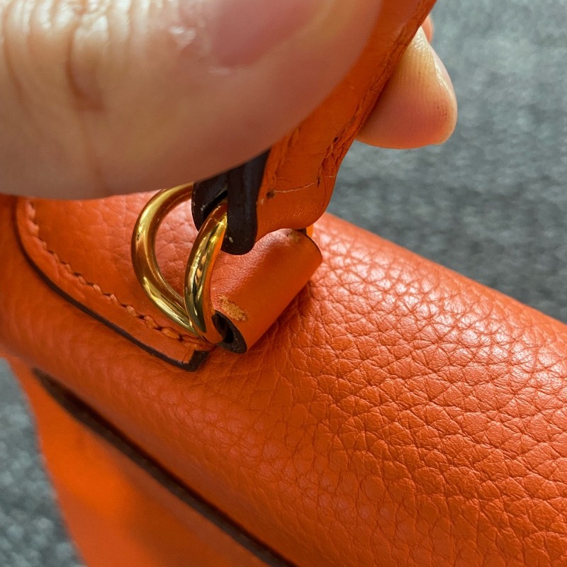 Hermes 橙色金扣Kelly32-26