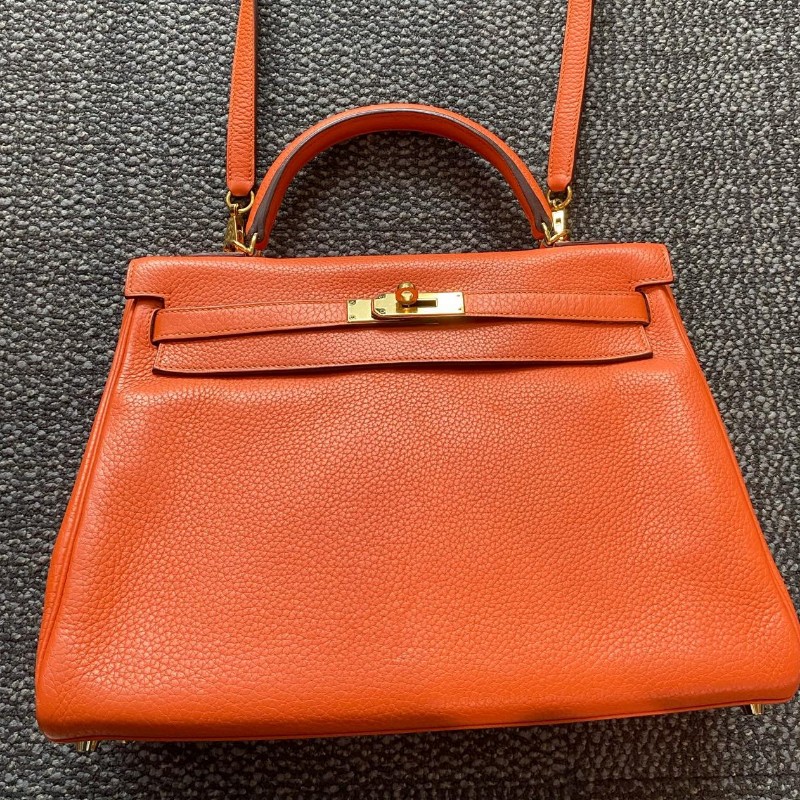 Hermes 橙色金扣Kelly32-29