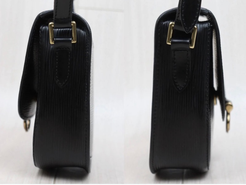 「JL精品代購」9新 LV 黑色水波紋 馬鞍包-3