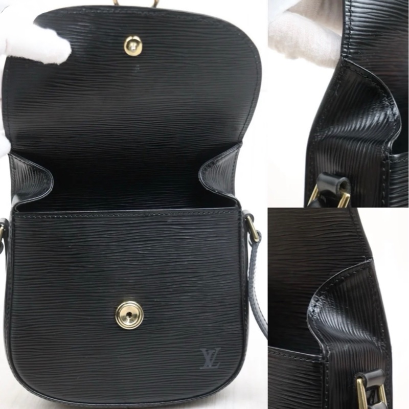 「JL精品代購」9新 LV 黑色水波紋 馬鞍包-8