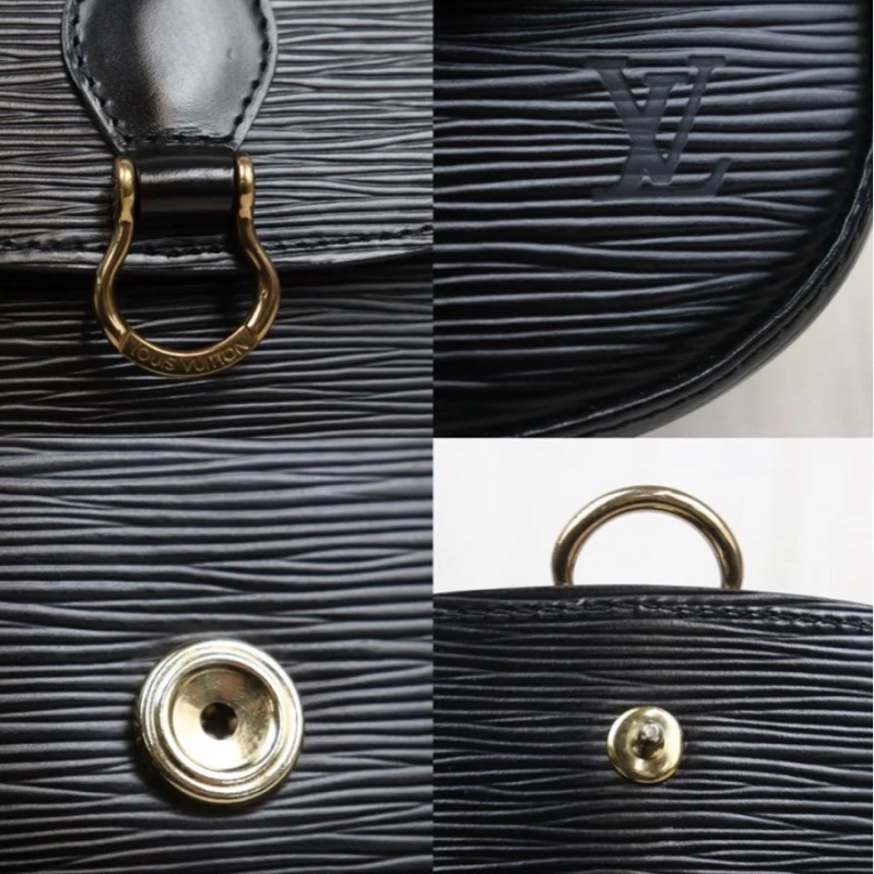 「JL精品代購」9新 LV 黑色水波紋 馬鞍包-9