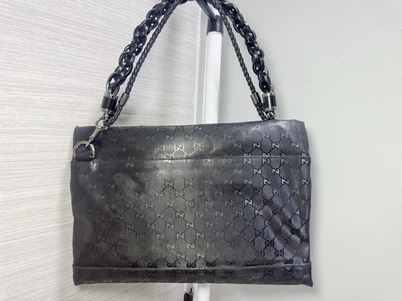 Gucci酷炫黑色漂亮肩背包-1