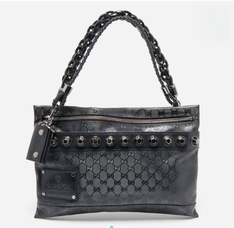 Gucci帥氣黑色漂亮肩背包-0