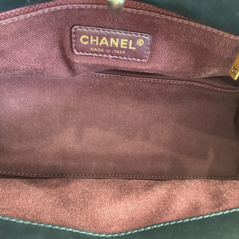 CHANEL黑色牛奶盒子包經典菱格紋金色鏈條 肩背包-14