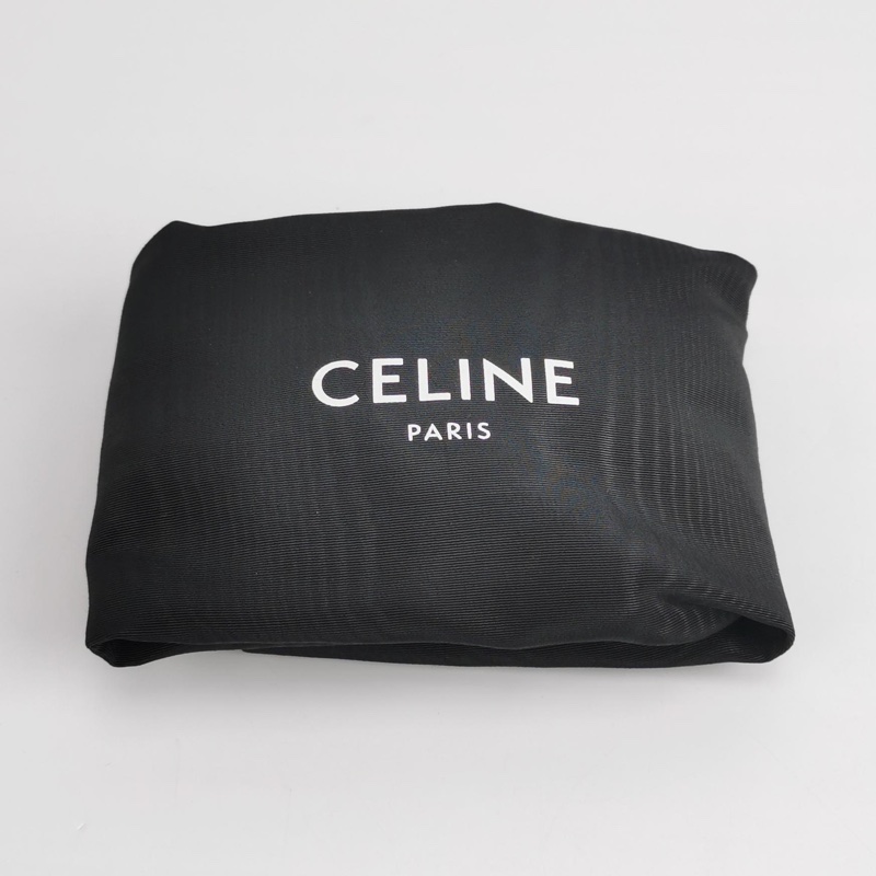 Celine Triomphe中號Ava棕色Hobo光滑牛皮半月包-6
