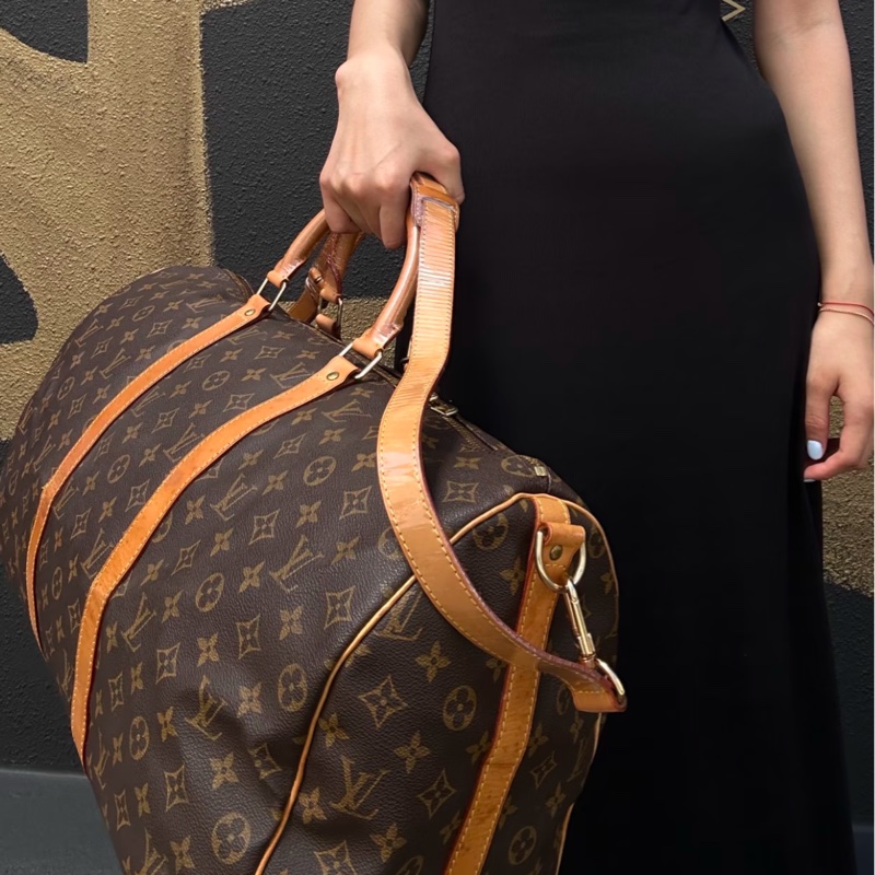 🌷Louis Vuitton Keepall55行李袋.旅行包｜經典花紋✦fufu style 精品✦ 氣質款｜-0