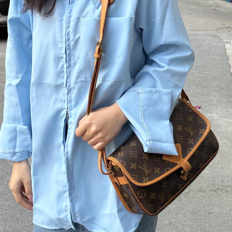 🌷LouisVuitton 老式法棍包.協背包.側背包 ｜經典花紋✦fufu style 精品✦ 氣質款｜-7