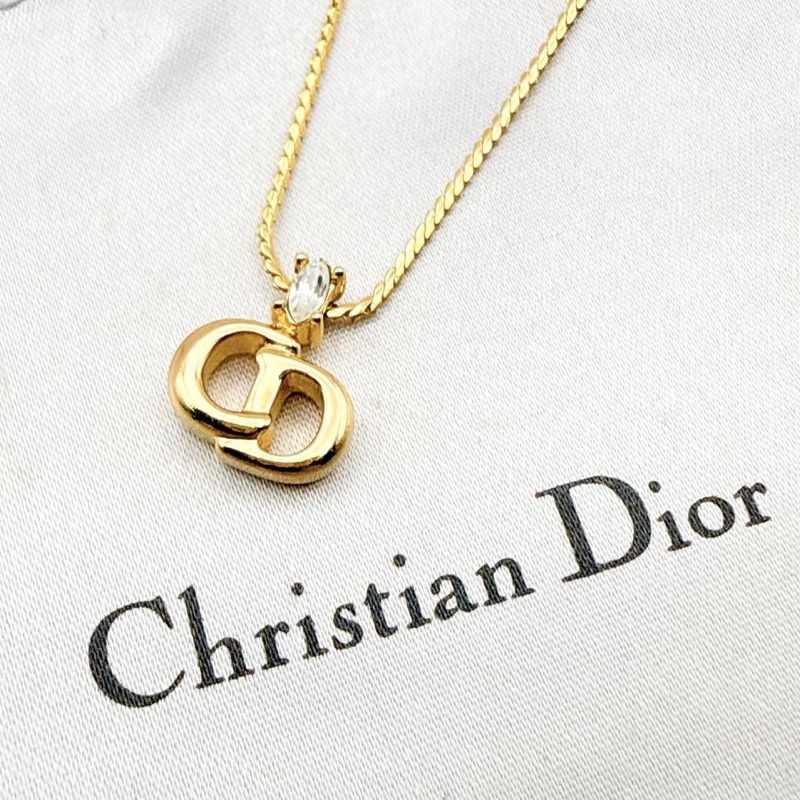 🌷Dior 水鑽CD項鍊 92🆕｜經典花紋✦fufu style 精品✦ 氣質款｜-0