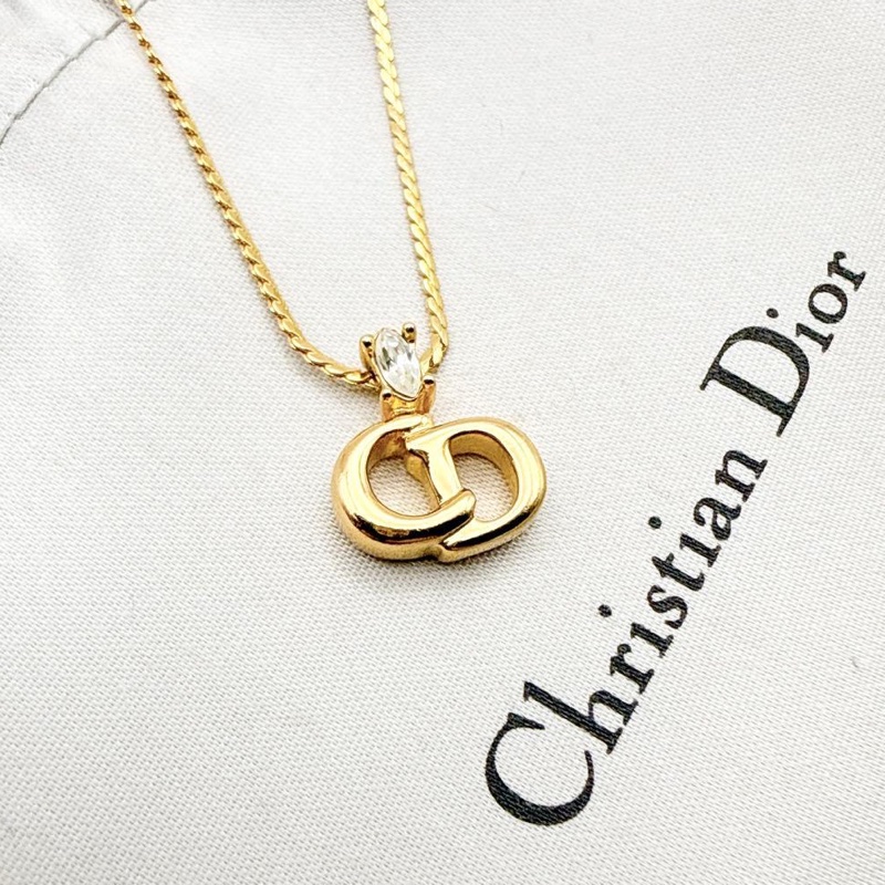 🌷Dior 水鑽CD項鍊 92🆕｜經典花紋✦fufu style 精品✦ 氣質款｜-1