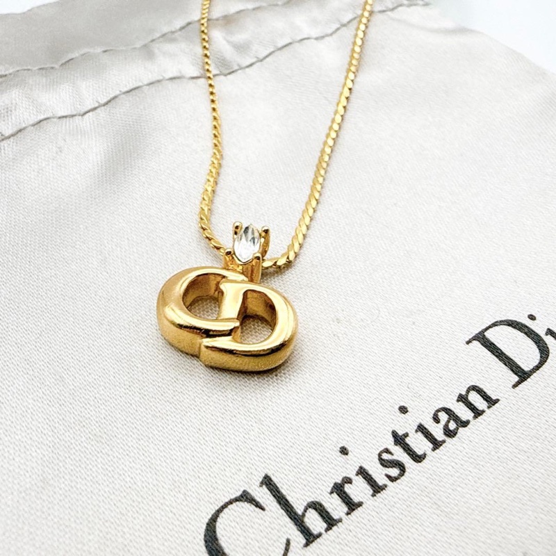 🌷Dior 水鑽CD項鍊 92🆕｜經典花紋✦fufu style 精品✦ 氣質款｜-3