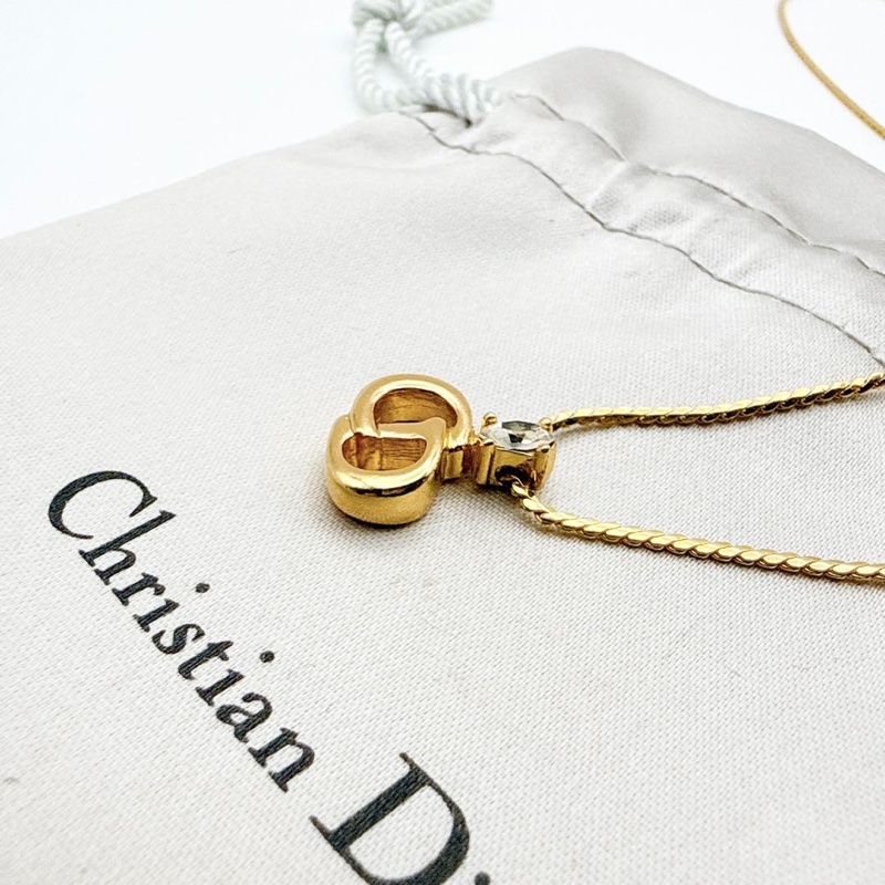 🌷Dior 水鑽CD項鍊 92🆕｜經典花紋✦fufu style 精品✦ 氣質款｜-4