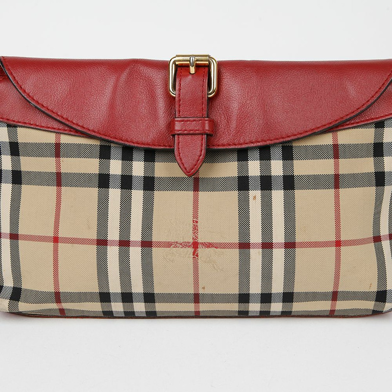 BURBERRY 格紋肩斜背包 3942126-1