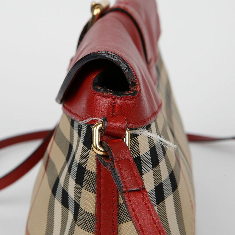 BURBERRY 格紋肩斜背包 3942126-6