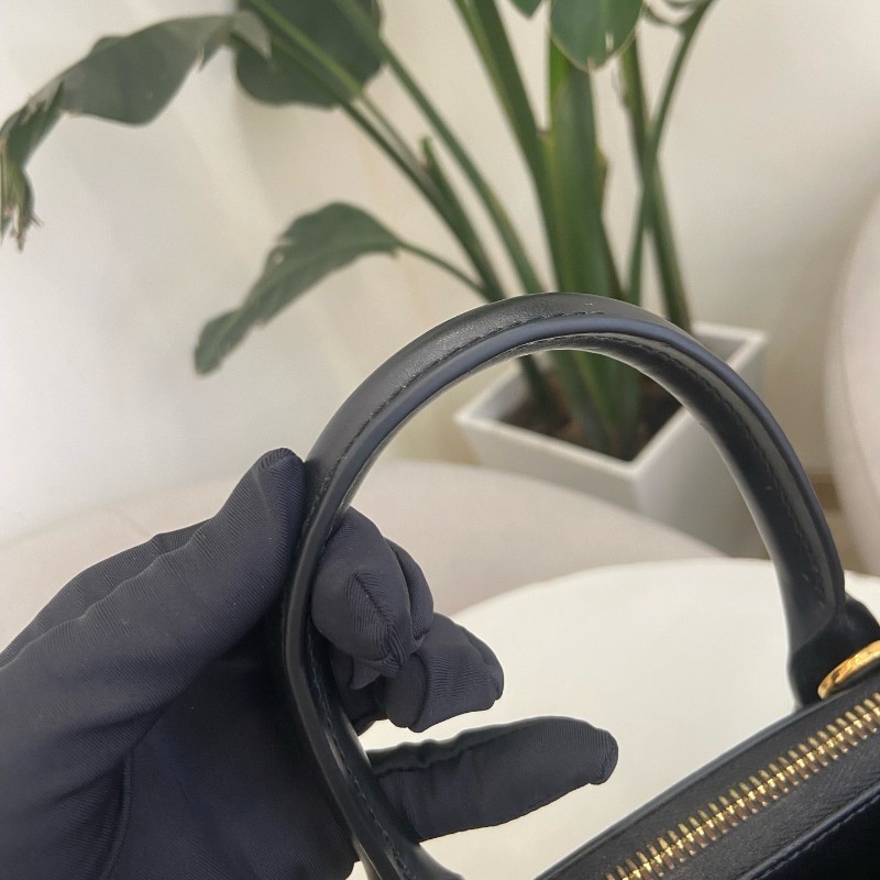 LV City Steamer 編織皮革拼色手提包-15