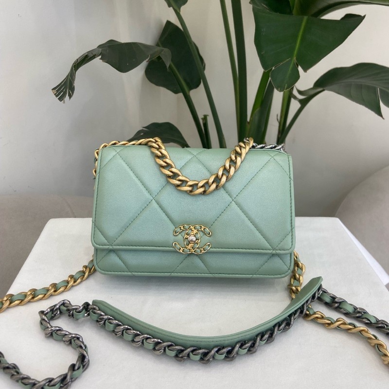 Chanel/香奈兒 人魚姬綠色限量款 19bag woc 斜背包肩背包-0