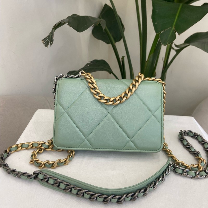 Chanel/香奈兒 人魚姬綠色限量款 19bag woc 斜背包肩背包-1