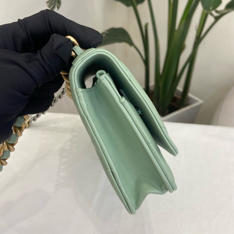 Chanel/香奈兒 人魚姬綠色限量款 19bag woc 斜背包肩背包-2