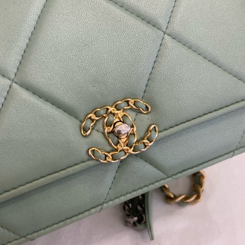 Chanel/香奈兒 人魚姬綠色限量款 19bag woc 斜背包肩背包-11