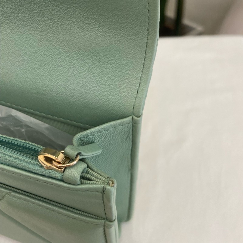 Chanel/香奈兒 人魚姬綠色限量款 19bag woc 斜背包肩背包-16