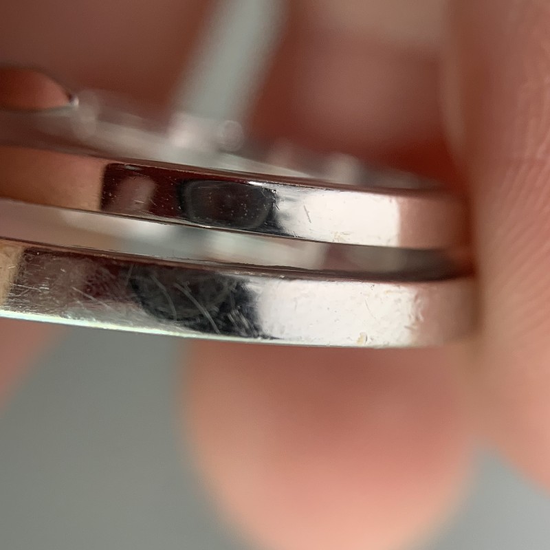 Tiffany T系列18K白金半鑽三圈戒指 48碼-4