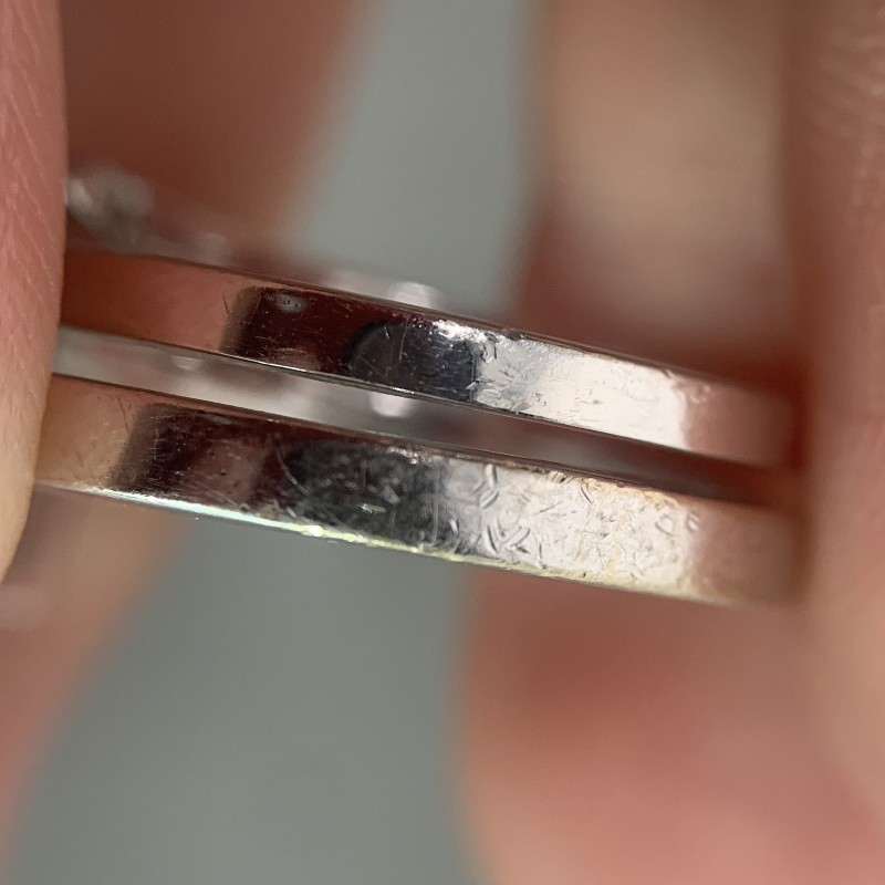 Tiffany T系列18K白金半鑽三圈戒指 48碼-5