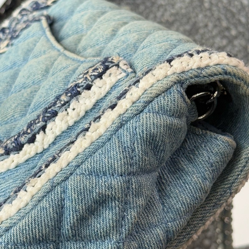 CHANEL香奈兒cf 編織牛仔大mini淺藍色
斜背包肩背包-13