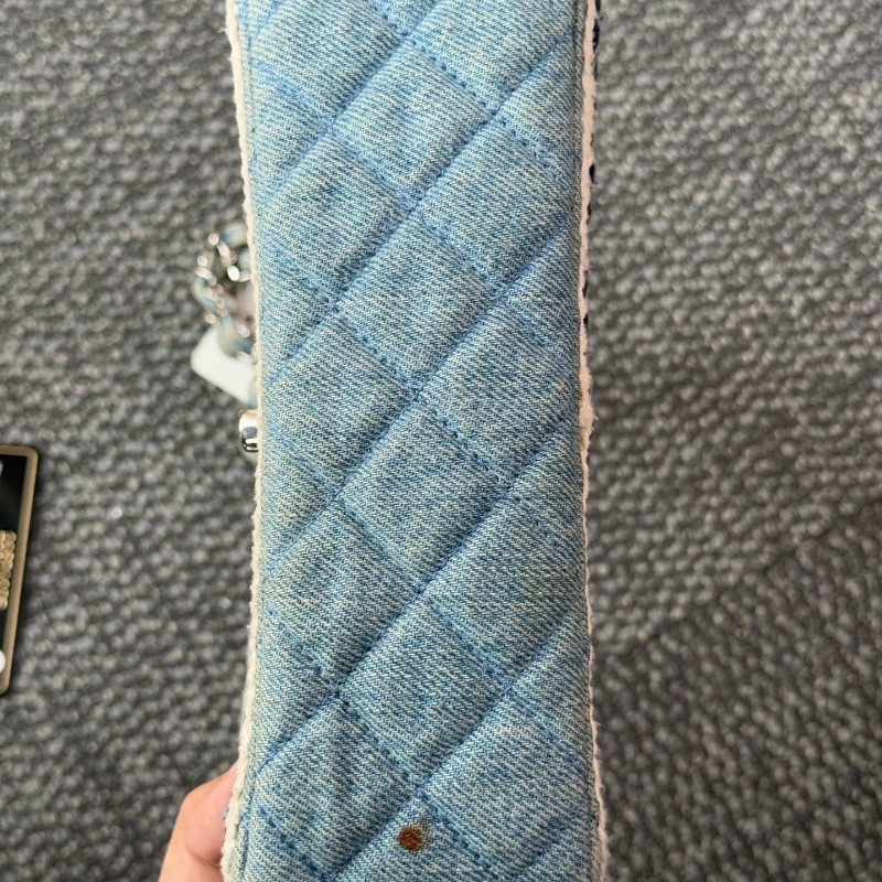 CHANEL香奈兒cf 編織牛仔大mini淺藍色
斜背包肩背包-20