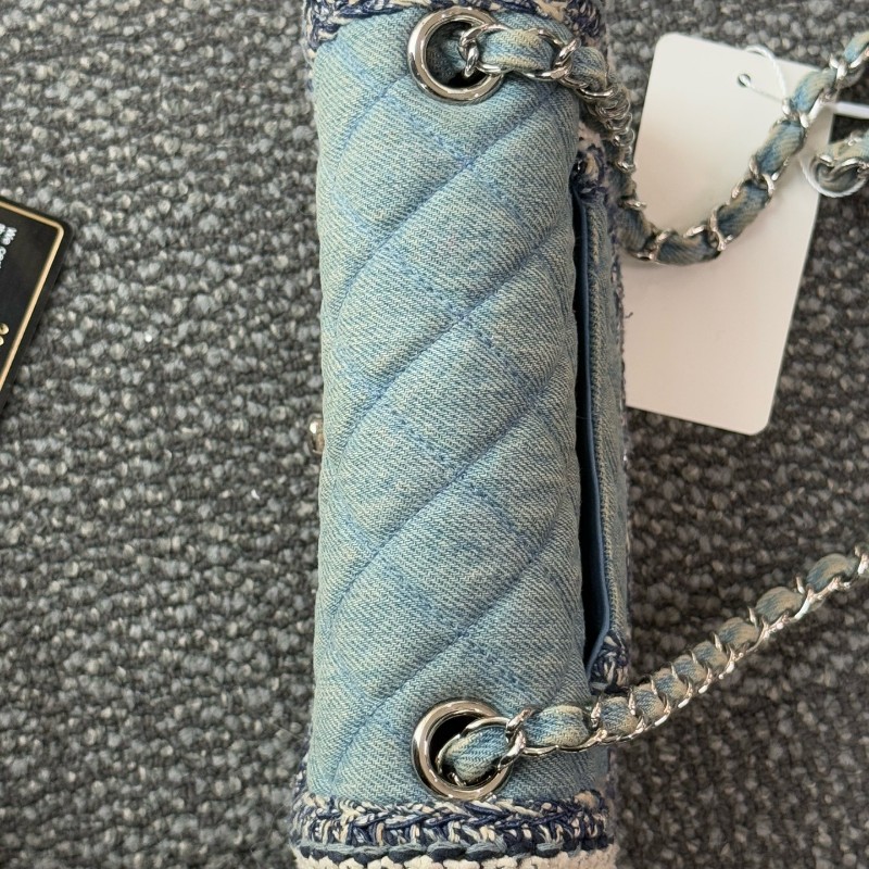 CHANEL香奈兒cf 編織牛仔大mini淺藍色
斜背包肩背包-23