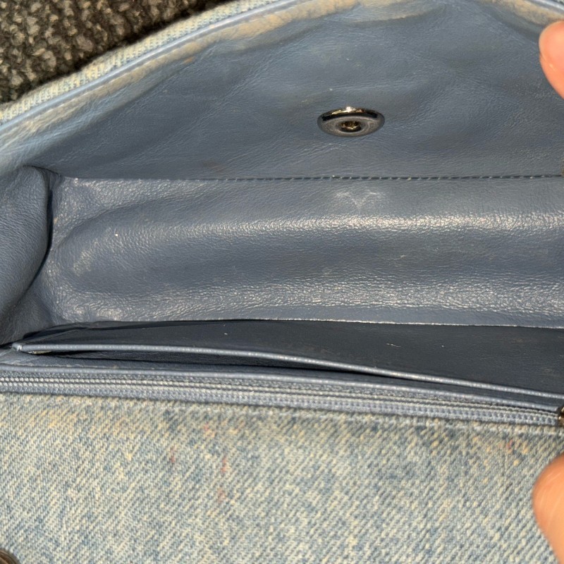 CHANEL香奈兒cf 編織牛仔大mini淺藍色
斜背包肩背包-27