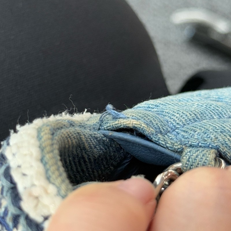 CHANEL香奈兒cf 編織牛仔大mini淺藍色
斜背包肩背包-29