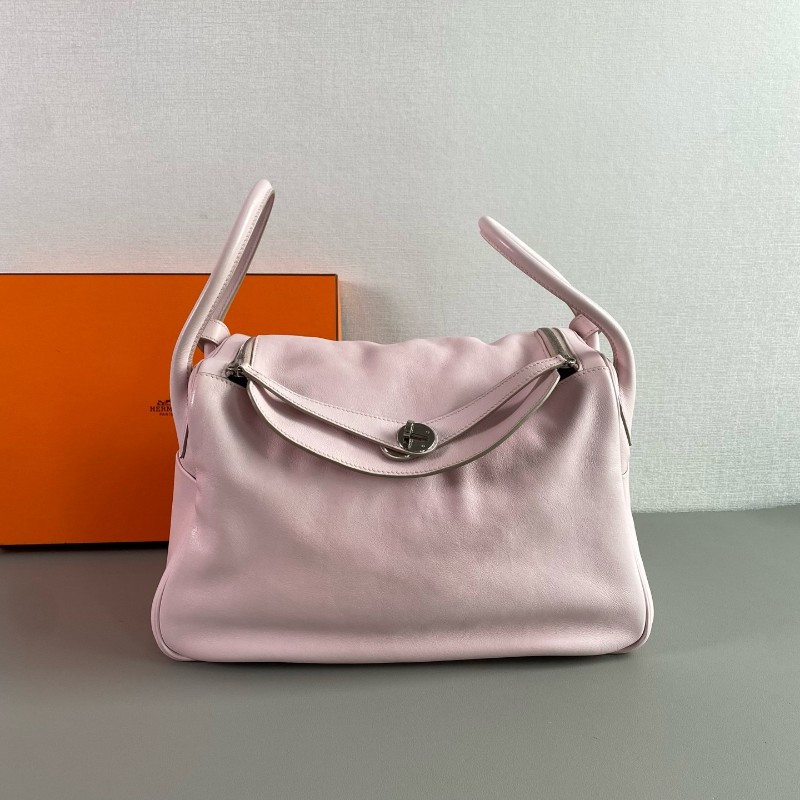 Hermes愛馬仕 Lindy34 粉色銀扣
肩背包-0