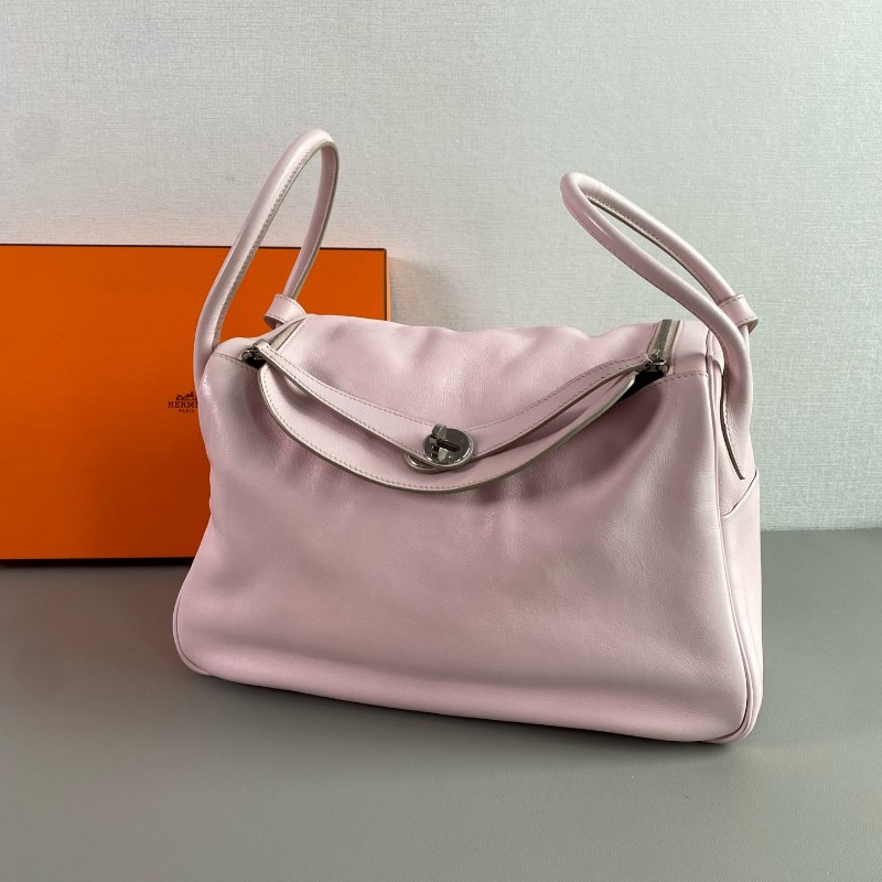 Hermes愛馬仕 Lindy34 粉色銀扣
肩背包-2