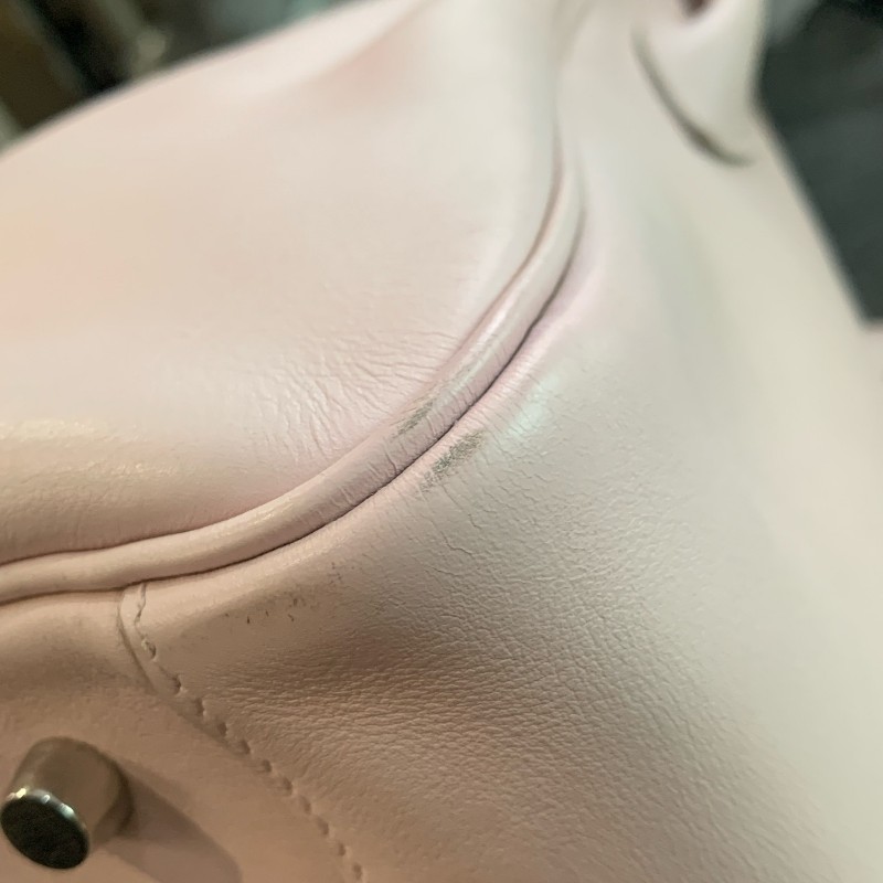 Hermes愛馬仕 Lindy34 粉色銀扣
肩背包-8