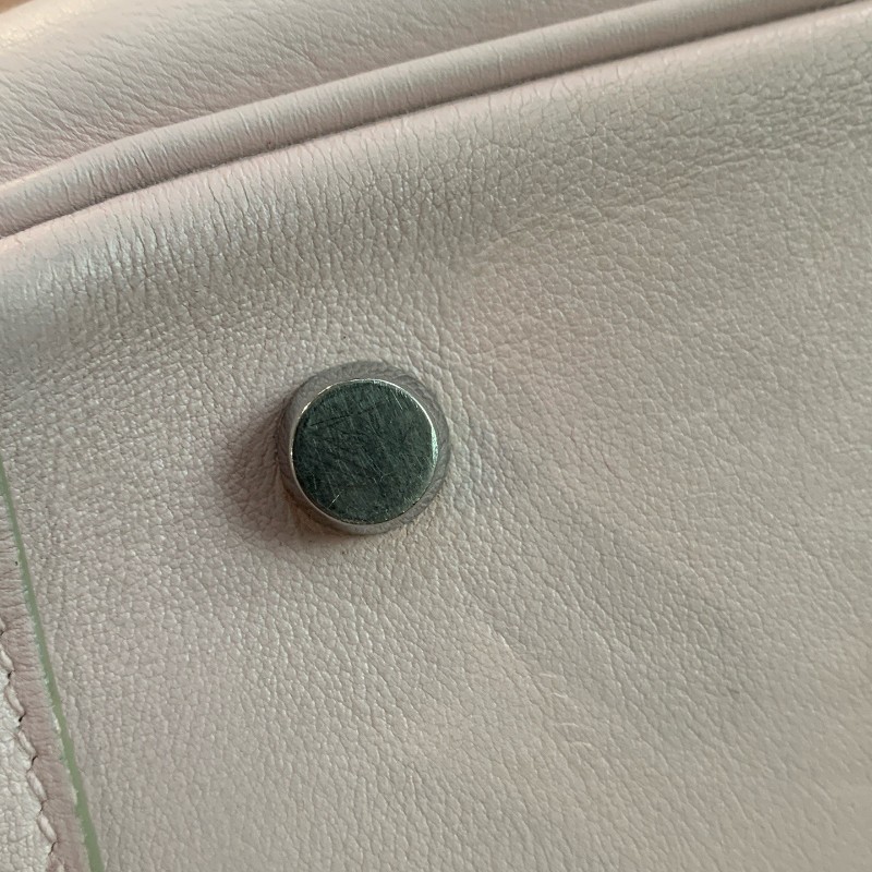 Hermes愛馬仕 Lindy34 粉色銀扣
肩背包-9