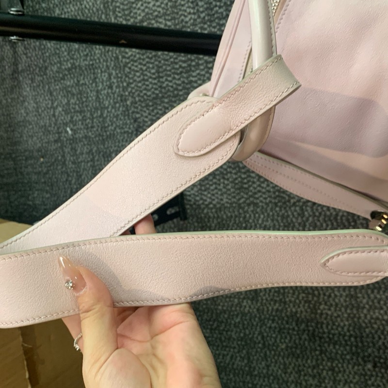 Hermes愛馬仕 Lindy34 粉色銀扣
肩背包-12