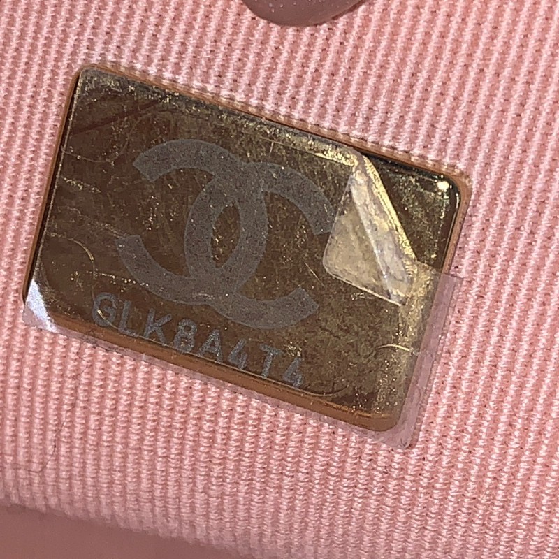 CHANEL LeBoy小號 淡橘色荔枝紋牛皮 肩背包斜背包 晶片款-25