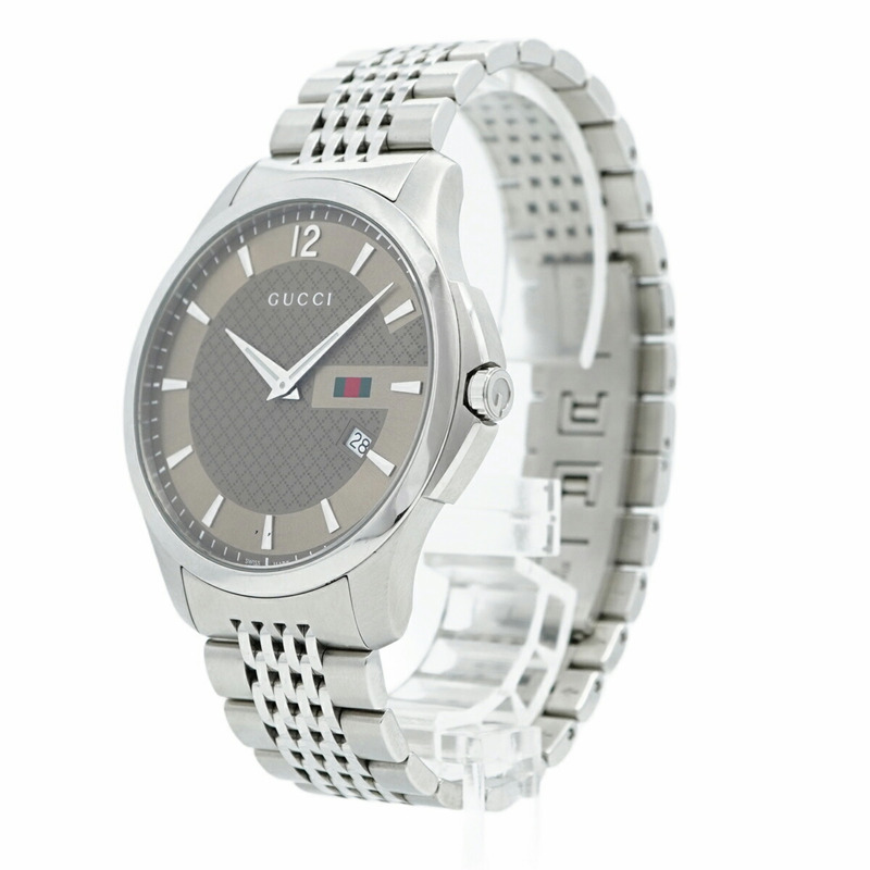 Gucci G-Timeless 126.3 棕色錶盤男士腕錶-2