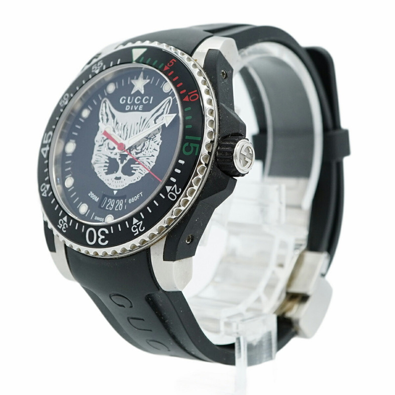 Gucci Dive 136.3 黑色錶盤男士腕錶-2