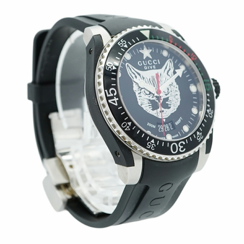 Gucci Dive 136.3 黑色錶盤男士腕錶-3