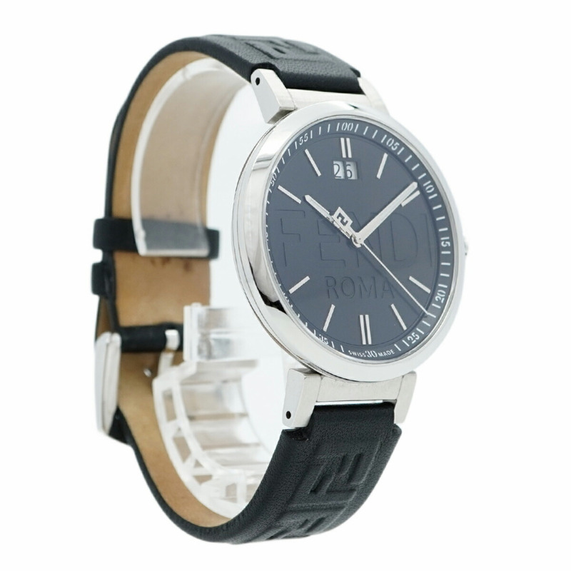 Fendi Forever F105011901 男士黑色錶盤腕錶-3