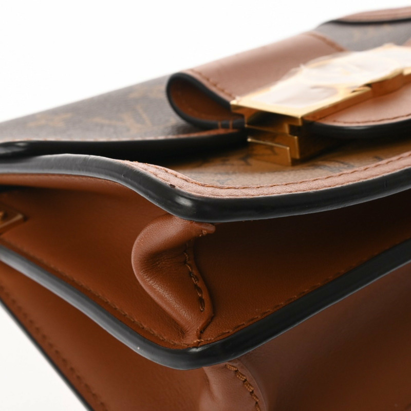 路易威登 Monogram Reverse Dauphine Mini（舊款，棕色）M44580 女士帆布肩背包-5