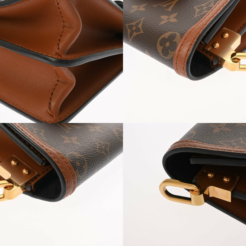 路易威登 Monogram Reverse Dauphine Mini（舊款，棕色）M44580 女士帆布肩背包-7