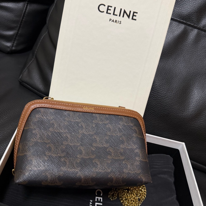 Celine 老花貝殼鏈條小包-0