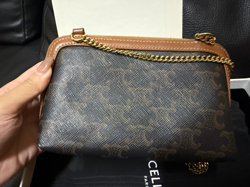 Celine 老花貝殼鏈條小包-1