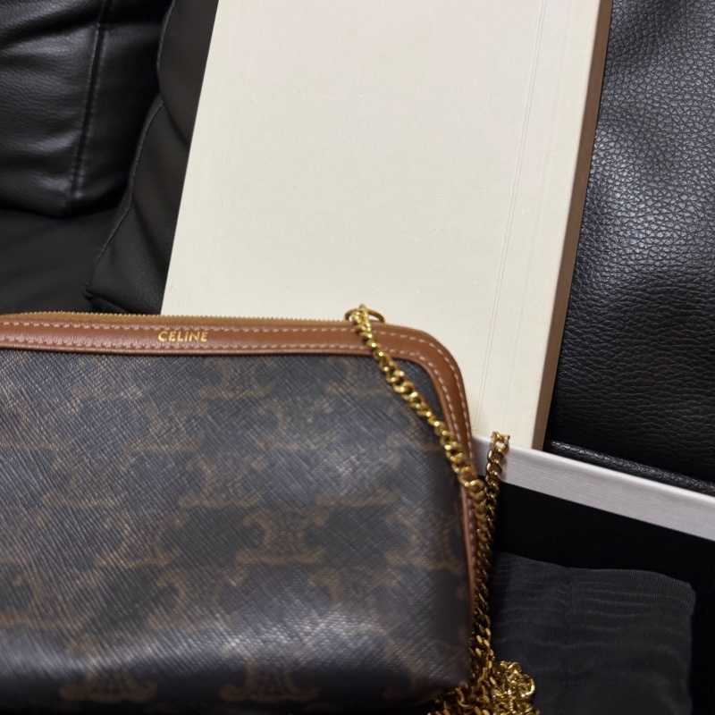 Celine 老花貝殼鏈條小包-2