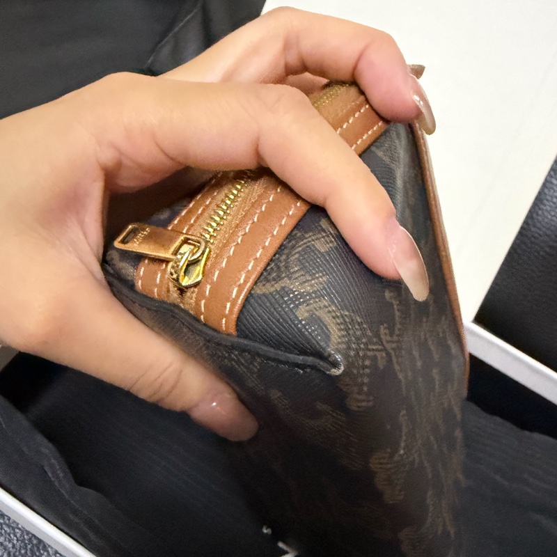 Celine 老花貝殼鏈條小包-10