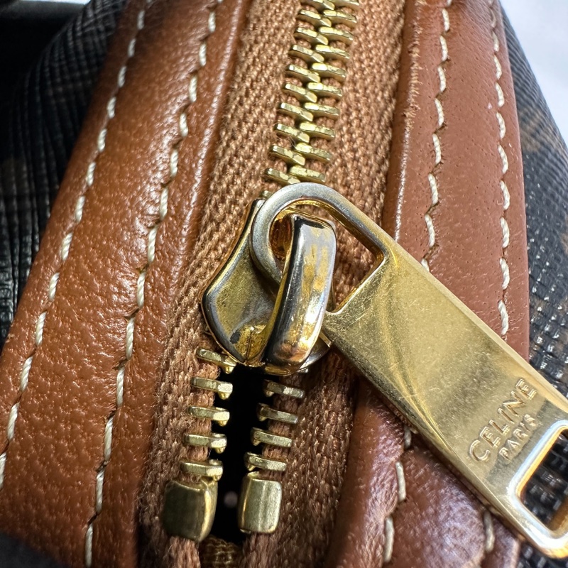 Celine 老花貝殼鏈條小包-9