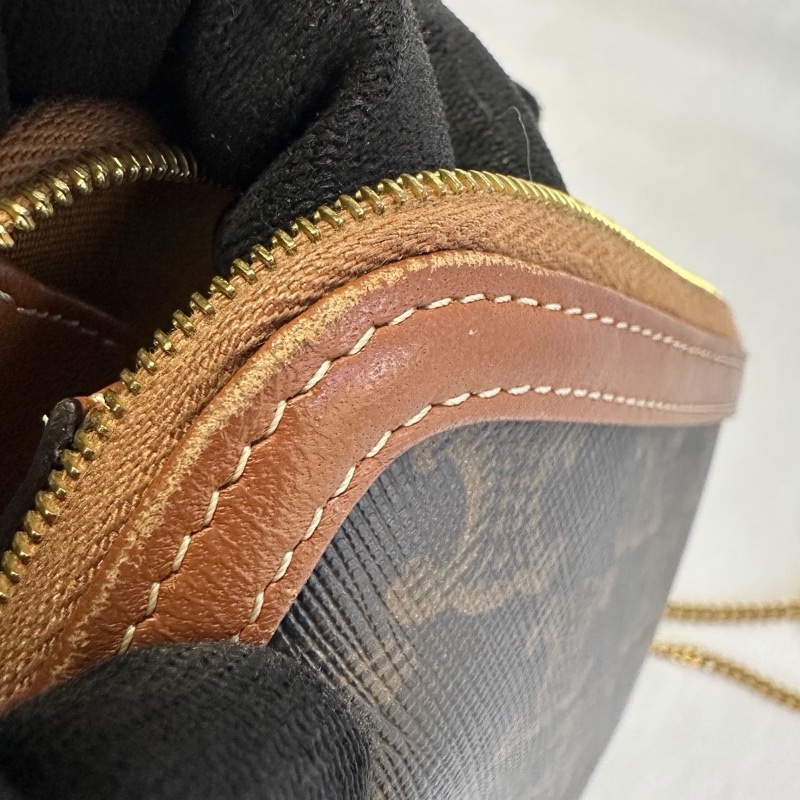 Celine 老花貝殼鏈條小包-13