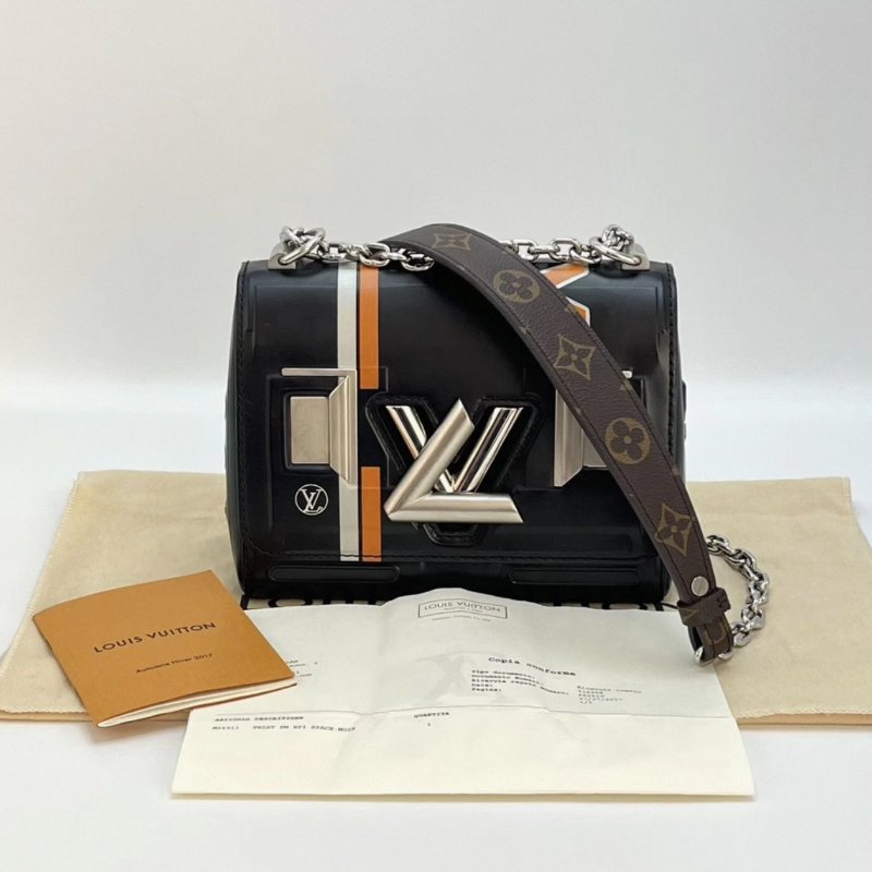 LV twist扭一扭肩背斜背包18.5*14.5*9 98新配件塵袋購證-0